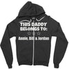 personalised daddy Zipper Hoodie