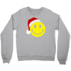 smiley face wears santa hat merry christmas Crewneck Sweatshirt