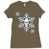skull snowflakes alternative christmas jumper Ladies Fitted T-Shirt