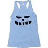 smiling teeth pumpkin face Racerback Tank