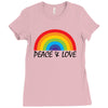 Peace &amp; Love Ladies Fitted T-Shirt