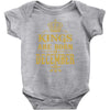kings are born in december Baby Bodysuit