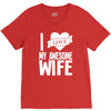i love my awesome wife V-Neck Tee