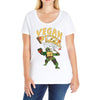 vegan pizza power Ladies Curvy T-Shirt