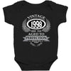 vintage quality without compromise 1998 aged to perfection Baby Bodysuit