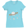 saturn go round Ladies Fitted T-Shirt