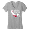 californian boxer lover Women's V-Neck T-Shirt
