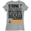 Strong Independent Motivated Gemini Ladies Fitted T-Shirt