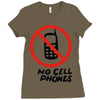 no cell phones Ladies Fitted T-Shirt