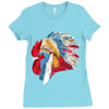 chief many feathers Ladies Fitted T-Shirt