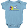 unicorn beach Baby Onesie