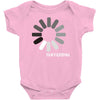 buffering  funny retro loading computer console fashion party Baby Onesie