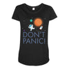 spacex don't panic in space Maternity Scoop Neck T-shirt