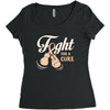 Fight For a Cure Uterine Cancer Awareness Women's Triblend Scoop T-shirt