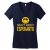 crazy about esperanto Women's V-Neck T-Shirt