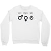 man woman geek symbols Crewneck Sweatshirt