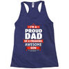 proud dad son Racerback Tank