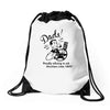 funny dad Drawstring Bags