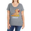 yoga pug exhale Ladies Curvy T-Shirt