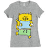 meow is running Ladies Fitted T-Shirt