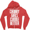 chubby girls cuddle better Zipper Hoodie