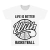 life is better with basketball All Over Men's T-shirt