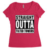 straight outta tilted towers Women's Triblend Scoop T-shirt