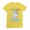 unicorns are born in june cute unicorn Ladies Fitted T-Shirt