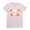 Bacon Egg Skull Ladies Fitted T-Shirt