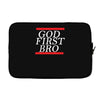 new  god first bro  t shirt religious humor lord tee Laptop sleeve