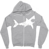 shark 'bite me' Zipper Hoodie