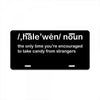 Halloween Definition T-Shirt Funny Halloween Gift License Plate