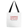 gaming doesn't make me violent Tote Bags
