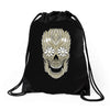 skull plants Drawstring Bags