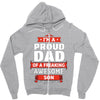 proud dad son Zipper Hoodie