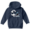 Great White Wave Shark Youth Hoodie
