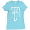 guitar shirts f chord Ladies Fitted T-Shirt