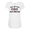 will run for ice cream Maternity Scoop Neck T-shirt