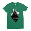 eiffel heart Ladies Fitted T-Shirt