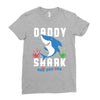 daddy shark doo doo doo family matching Ladies Fitted T-Shirt