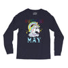 unicorns are born in may cute unicorn Long Sleeve Shirts