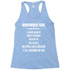 Super November Girl Racerback Tank