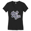 rock n roll girl Women's V-Neck T-Shirt