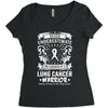 Never Underestimate The Strength Of A Lung Cancer Warrior Women's Triblend Scoop T-shirt