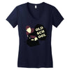 old school dj Women's V-Neck T-Shirt