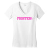 fighter breast cancer Women's V-Neck T-Shirt