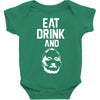 eat drink and b Baby Bodysuit