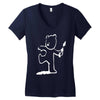 banksy teddy bear pop art new Women's V-Neck T-Shirt
