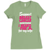 I Wear Pink For My Wife Ladies Fitted T-Shirt