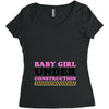 Baby Girl Under Construction Women's Triblend Scoop T-shirt